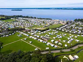 aerial,view,of,the,europarc,hulshorst,campsite,on,the,veluwemeer
