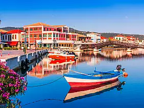 lefkada,,greece.,small,marina,for,the,fishing,boats,and,wooden