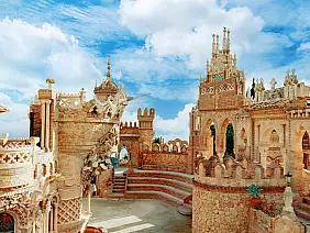 colomares,monument,castle,,dedicated,to,christopher,columbus.,benalmadena,malaga,spain.