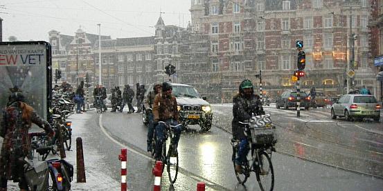 Neve, freddo, ma....in bicicletta.