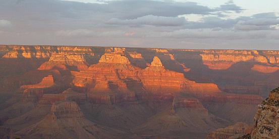 tramonto nel grand canyon