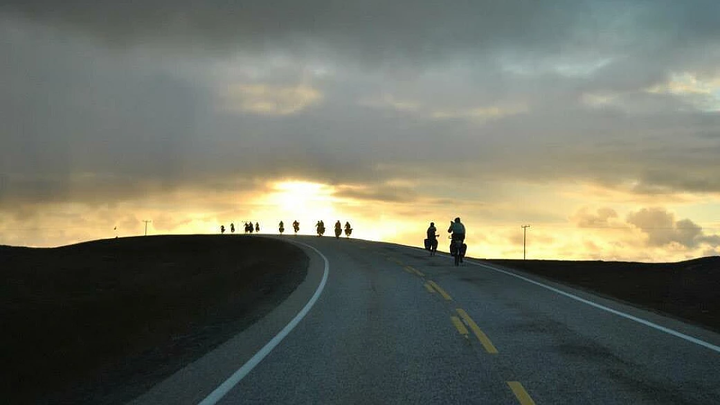 in moto verso la norvegia