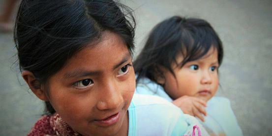 bambine del Chiapas di Messico