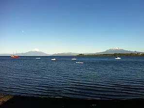 lago llanquihue a puerto varas di volcan osorno e volcan calbuco