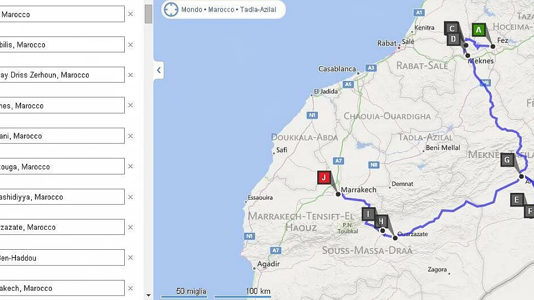 marocco zaino in spalla