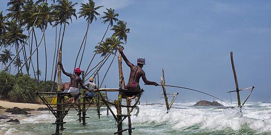 pescatori sui trampoli a tangalla
