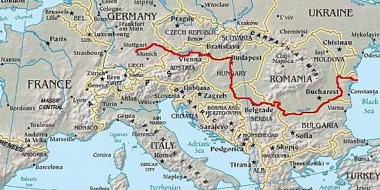 Mappa Danubio