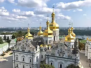 il pečers'ka lavra di kiev visto dal campanile