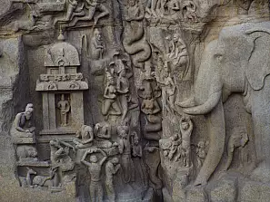 l'arjuna's penance - mahabalipuram
