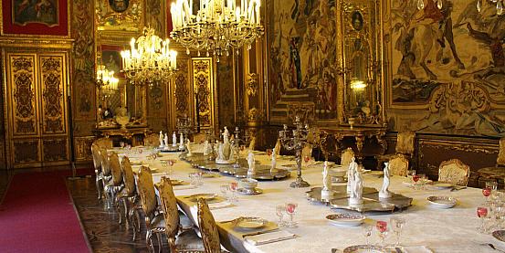 sala da pranzo a palazzo reale
