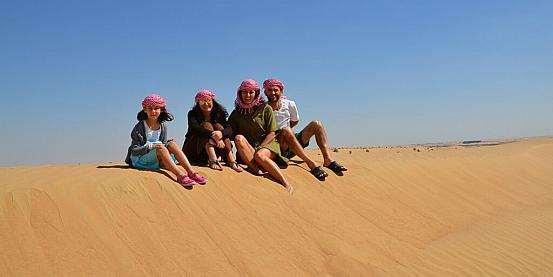Travel2travel family nel deserto di Dubai