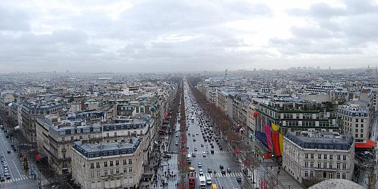 Champs Elysèe dall'Arco di Trionfo