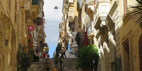 I vicoli caratteristici a La Valletta
