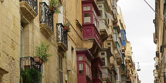 Balconcini colorati a La Valletta