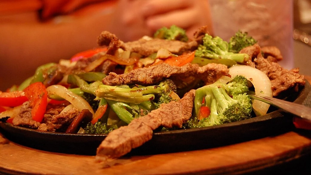 fajitas di pollo o carne