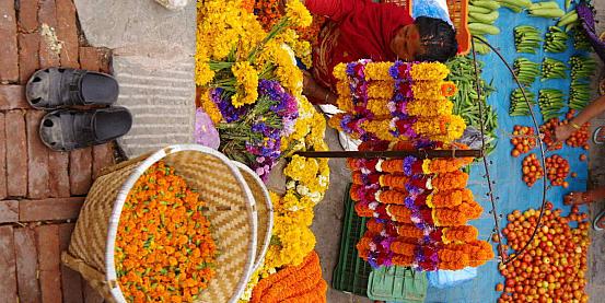 Vendita fiori durban square Kathmandu