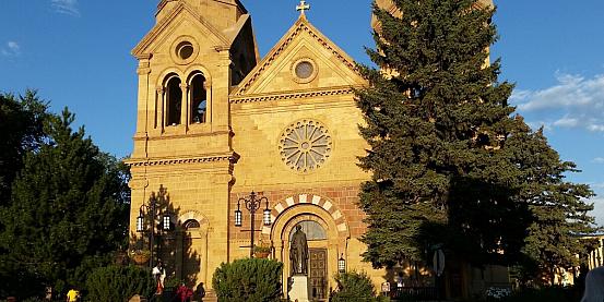 usa south west. basilica of st. francis of assisi, santa fe, new mexico