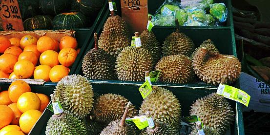 il primo durian non si scorda mai. il frutto che sa di calzini sporchi e ben altro...