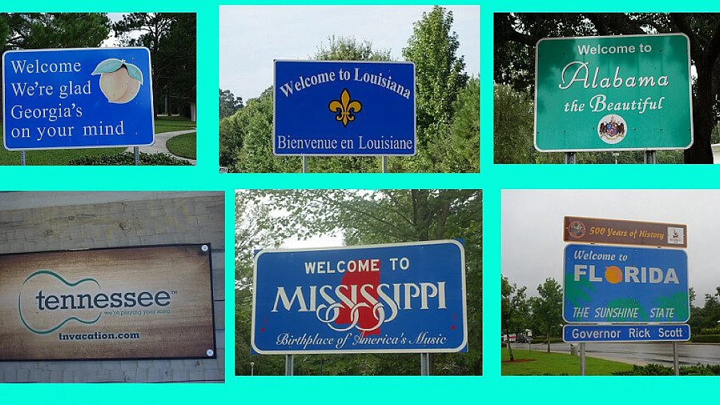states attraverso gli stati del sud