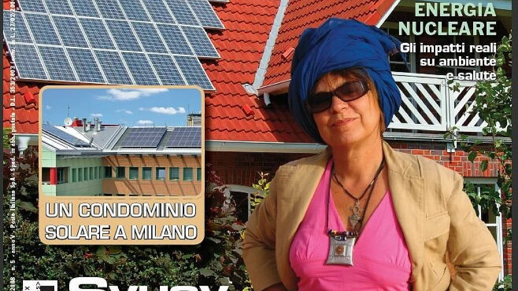 syusy madrina dell’energia solare per la rivista fotovoltaici fv