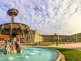 stuttgart,,castle,square,,germany