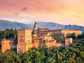 ancient,arabic,fortress,alhambra,at,the,beautiful,evening,time,,granada,