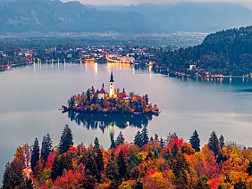 aerial,landscape,photography.,colorful,morning,scene,of,pilgrimage,church,of