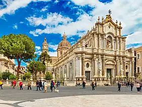 catania,-,april,2019,,italy:,view,of,the,cathedral,of