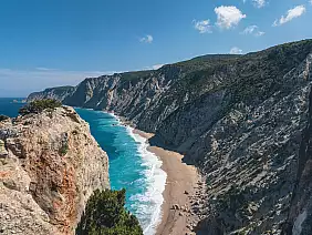ammos beach on kefalonia greece
