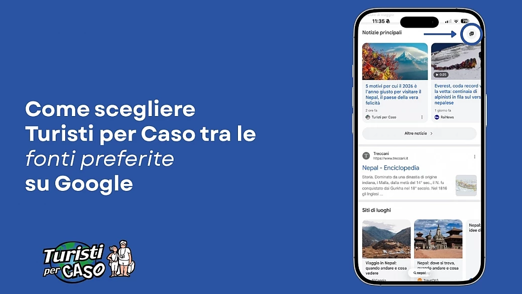 google lancia le fonti preferite: ecco perché scegliere turisti per caso