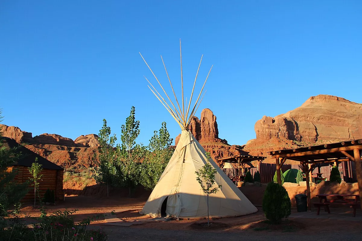 Le tende alla Monumnet Valley tipi village