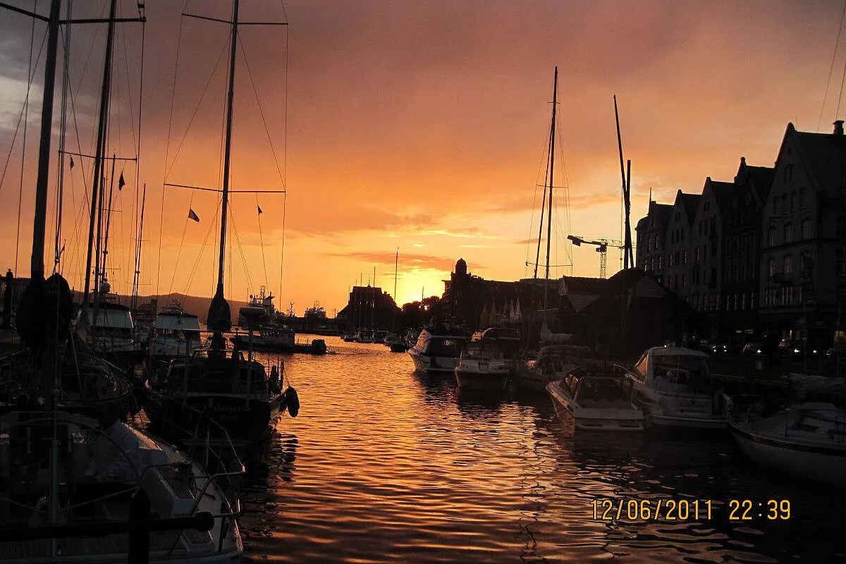 Norvegia,Bergen-tramonto