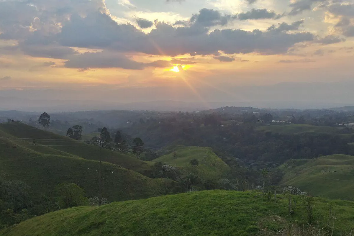 Tramonto nella valle del caffé