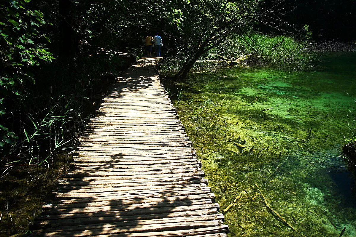 passerella pensile in legno laghi plitvice