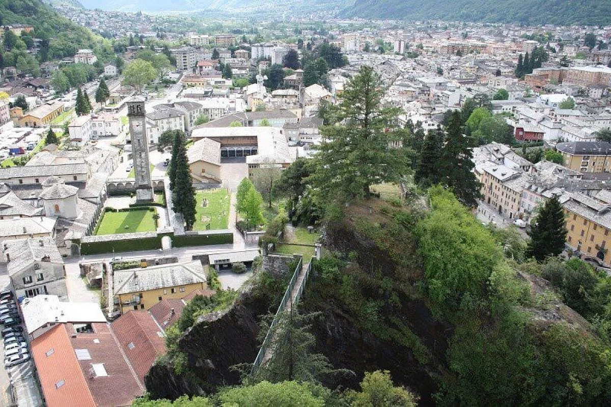 Vista su Chiavenna dal Parco Paradiso