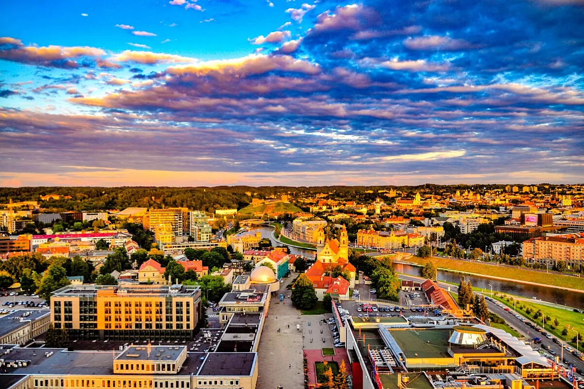 Vilnius al tramonto