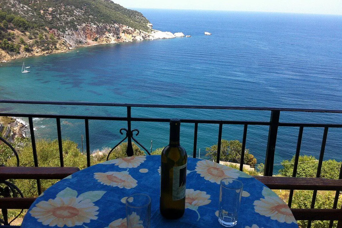 Balconcino dello studio Panorama a Skopelos