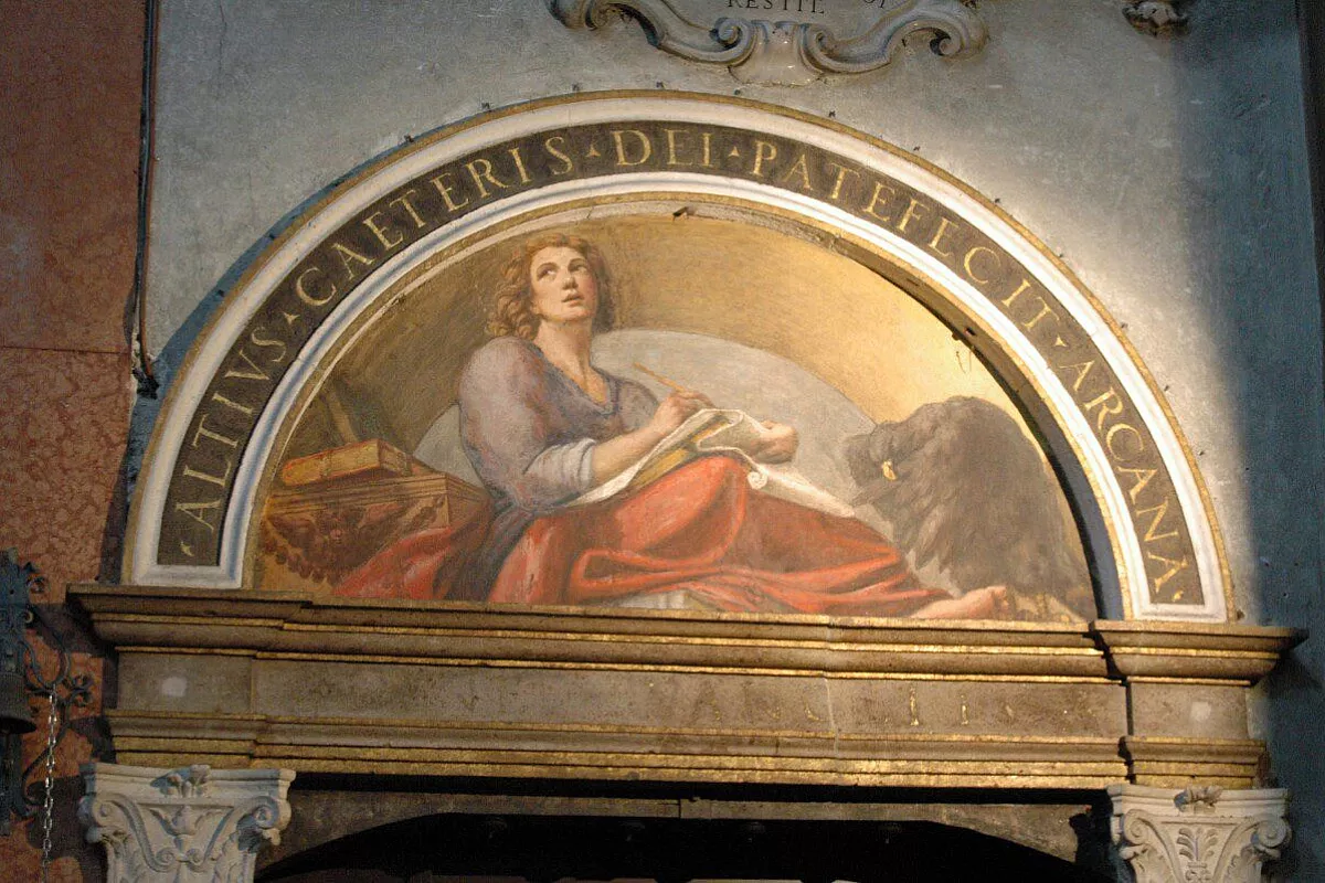 Parma: Un dipinto all'interno della Chiesa di San Giovanni Evangelista