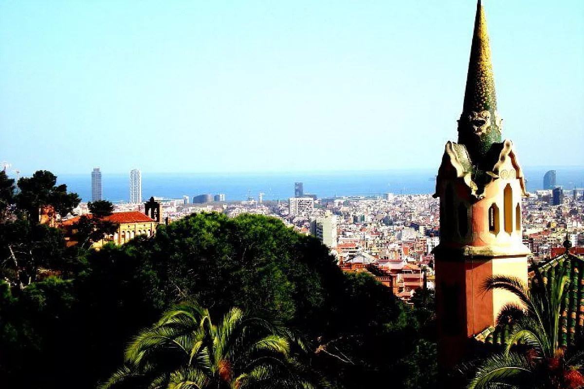 Vista mozzafiato dal Parco Guell, Barcelona.