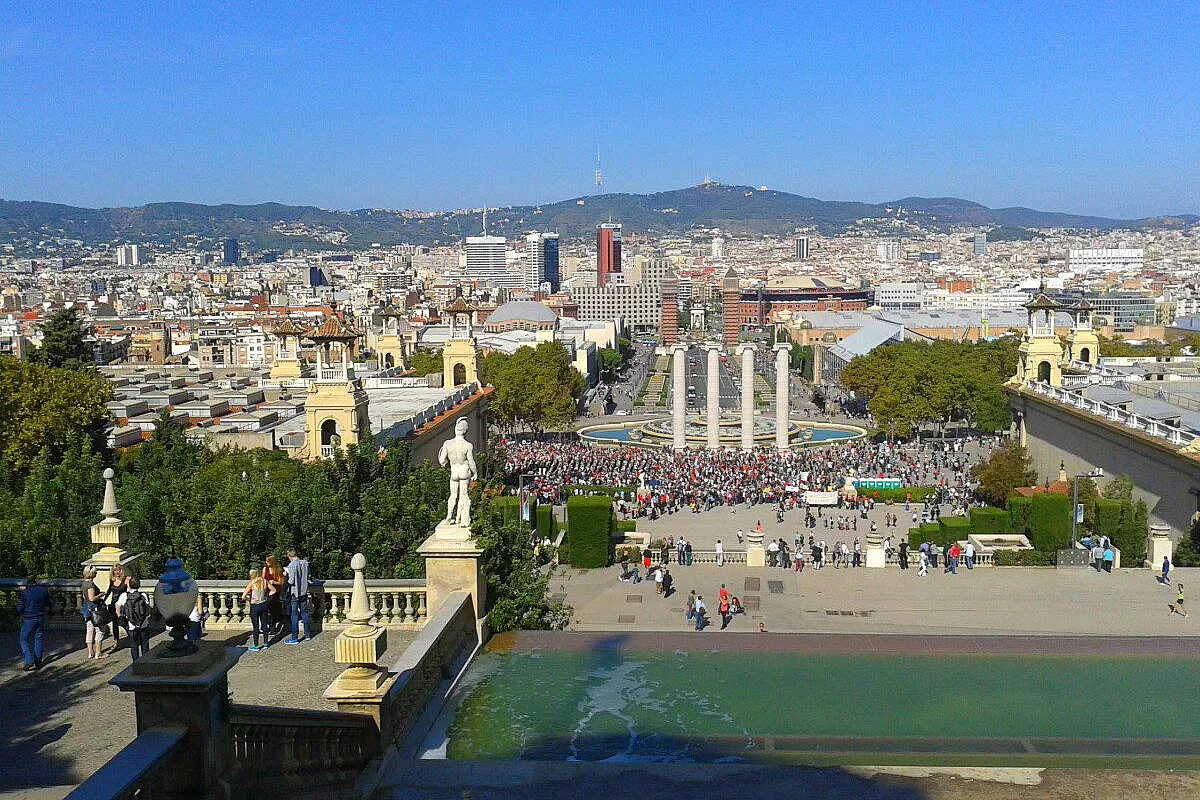 Vista spettacolare da Montjiuc, Barcelona.