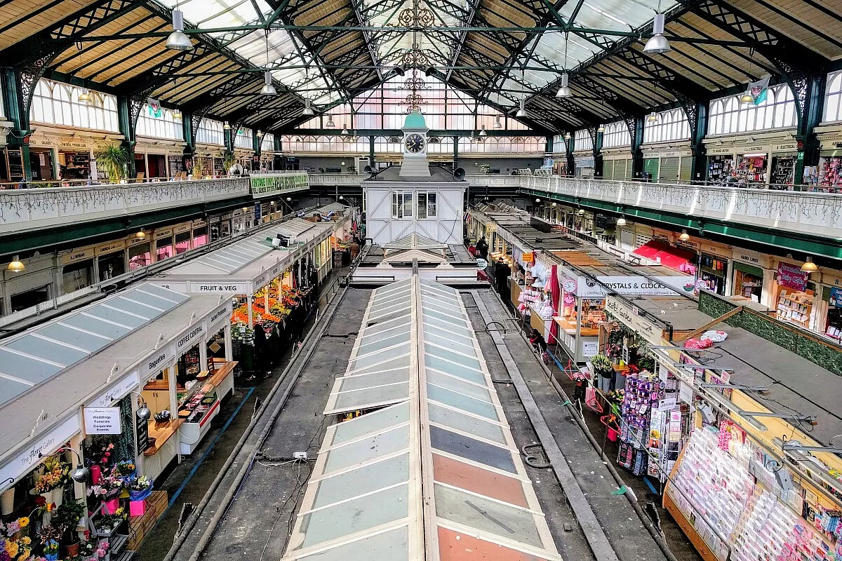 Cardiff Market dalla balconata
