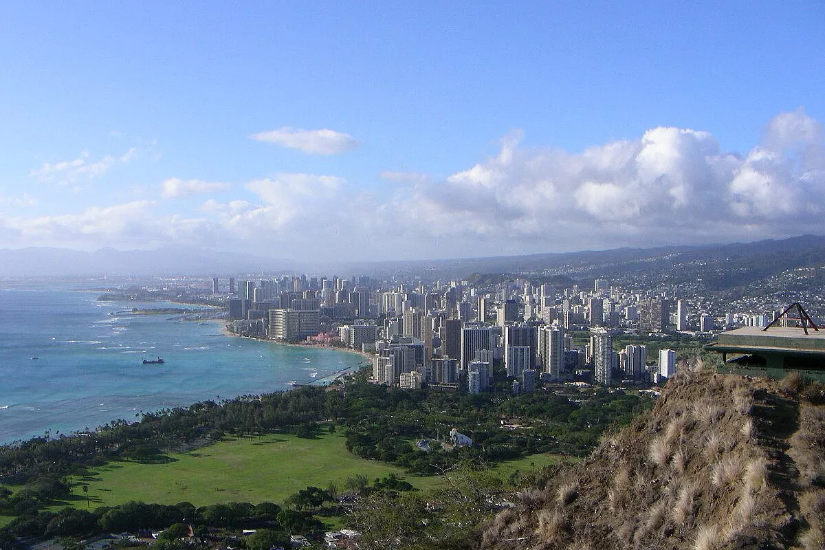Waikiki vista da Diamond Head