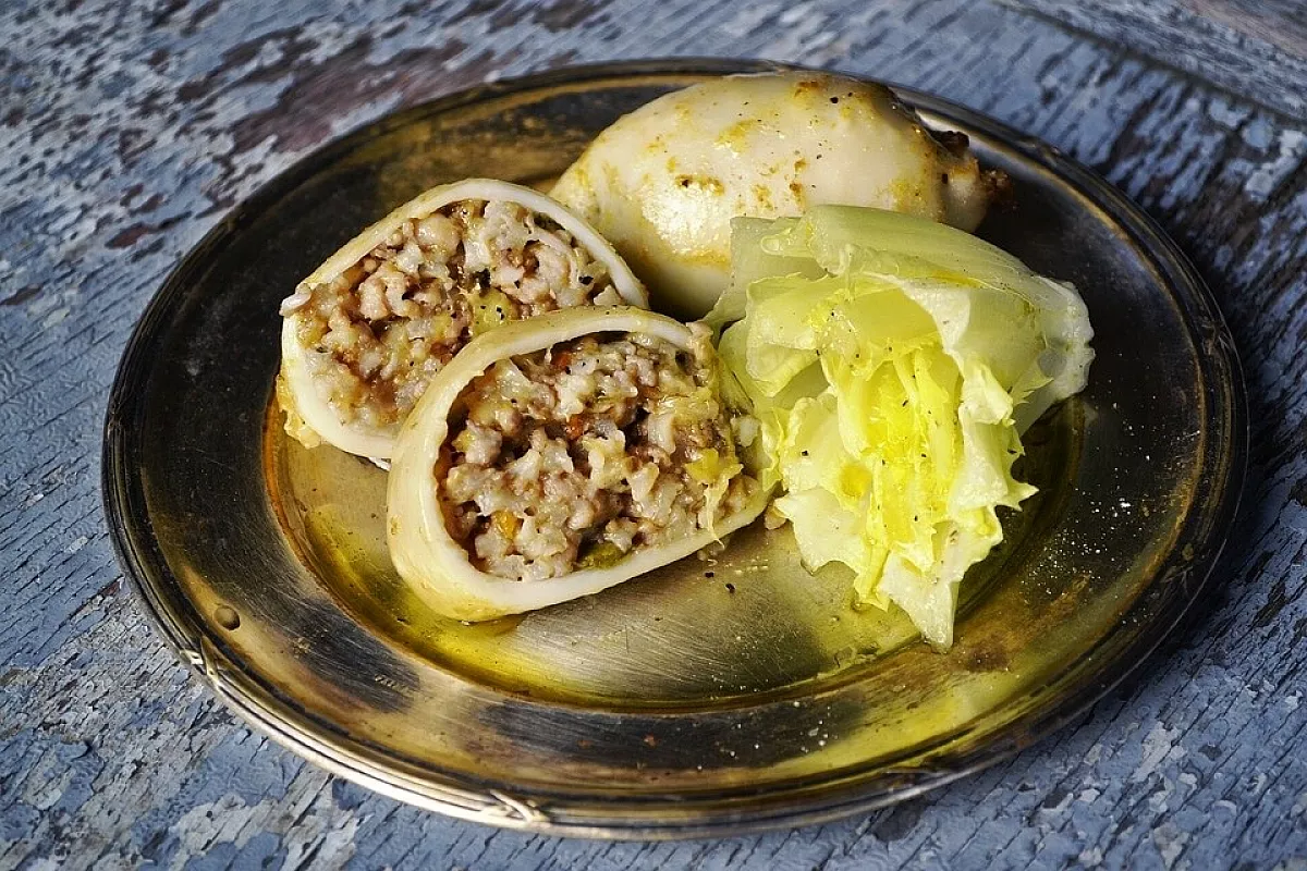 Calamari al vapore ripieni