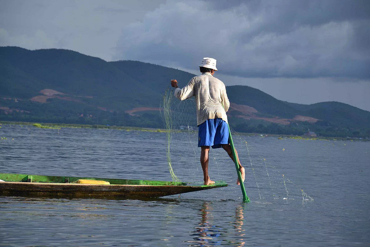 La pesca sul lago Inle
