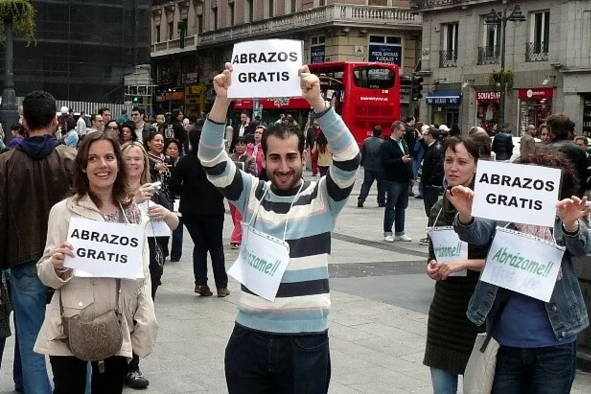 Madrid, abbracci gratis