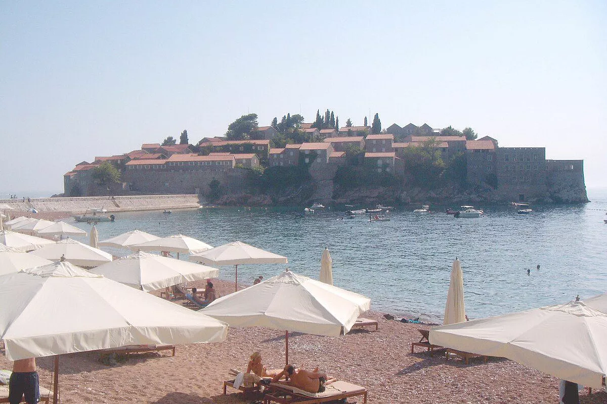 spiaggia di Sveti Stefan