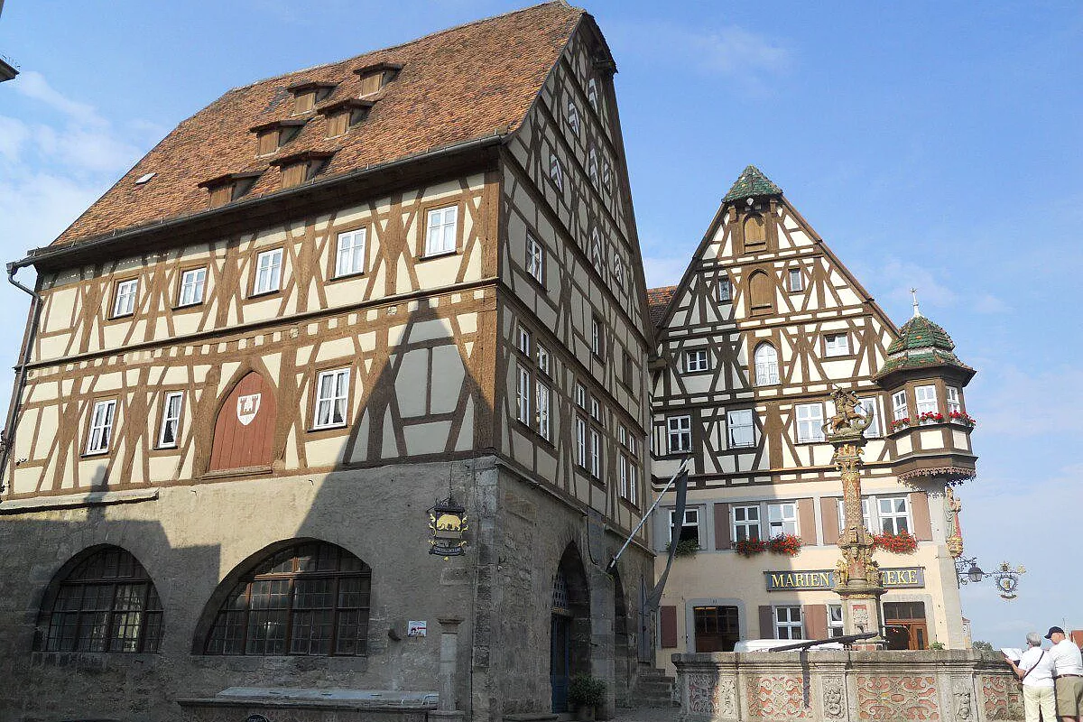 Case a graticcio a Rothenburg ob der Tauber