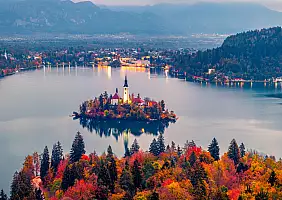 turistipercaso Aerial,Landscape,Photography.,Colorful,Morning,Scene,Of,Pilgrimage,Church,Of