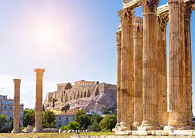turistipercaso Zeus,Temple,Overlooking,Acropolis,,Athens,,Greece.,These,Are,Famous,Landmarks