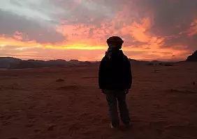 turistipercaso tramonto_nel_Wadi_Rum